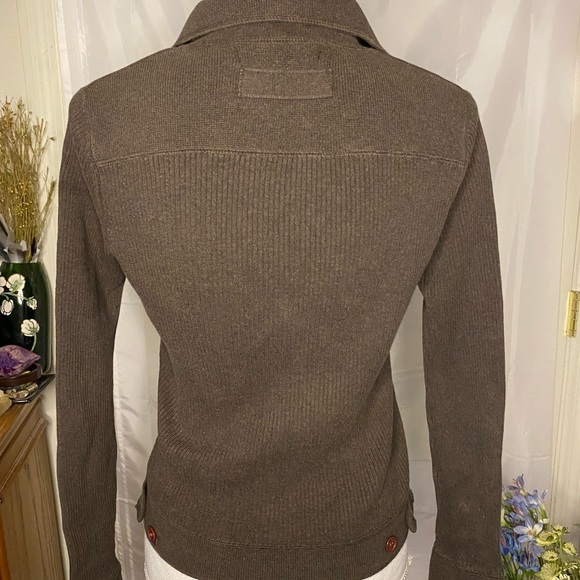 Contemporaine, brown, button up, Cardigan Sweater - Picture 6 of 9